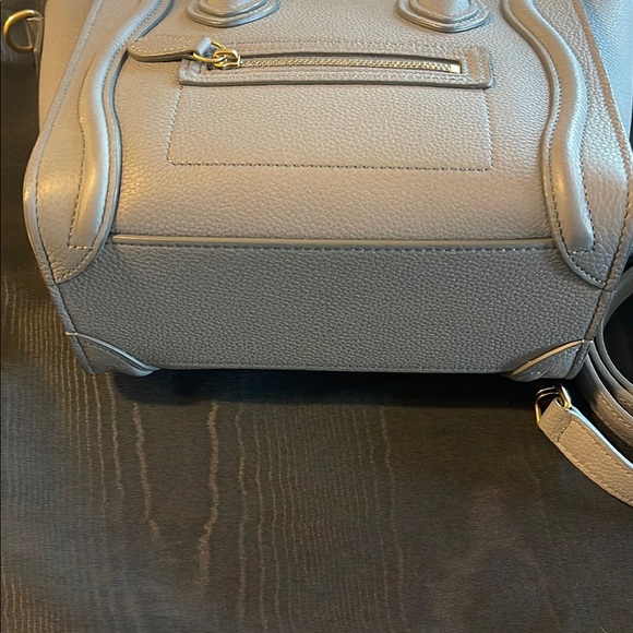 Celine nano luggage kohl Satchel with Structured Shape and grained leather - Picture 4 of 12